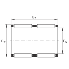 滾針及保持架組件 K32X40X42-ZW-TV, 根據 DIN 5405-1/ ISO 3030 標準，雙列