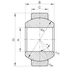關(guān)節(jié)軸承 GE8-FO, 根據(jù) DIN ISO 12 240-1 標準，需維護