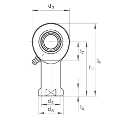 桿端軸承 GIR25-DO, 根據 DIN ISO 12 240-4 標準，帶右旋內螺紋，需維護