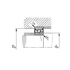 主軸軸承 HSS7016-E-T-P4S, 調(diào)節(jié)，成對安裝，接觸角 α = 25°，兩側(cè)唇密封，非接觸，限制公差