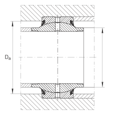 關節軸承 GE25-HO-2RS, 根據 DIN ISO 12 240-1 標準, 需維護，兩側唇密封